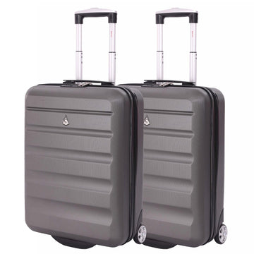 Aerolite (55x40x20cm) Ryanair Maximum Allowance 40L Lightweight Hard Shell Cabin Hand Luggage, Also Approved for easyJet, British Airways, Jet2 and More - Packed Direct UK